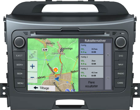 Kia Sportage Navigation - Plug & Play med 3D Kort