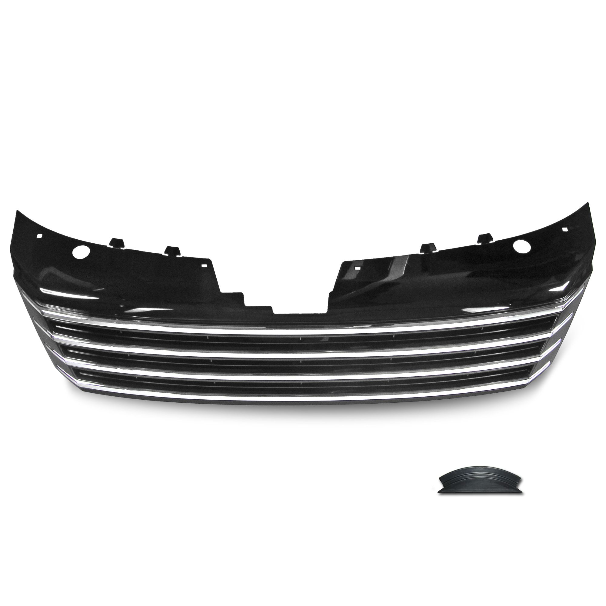 Jom Frontgrill i Sort Krom til VW Passat B7 uden Logo