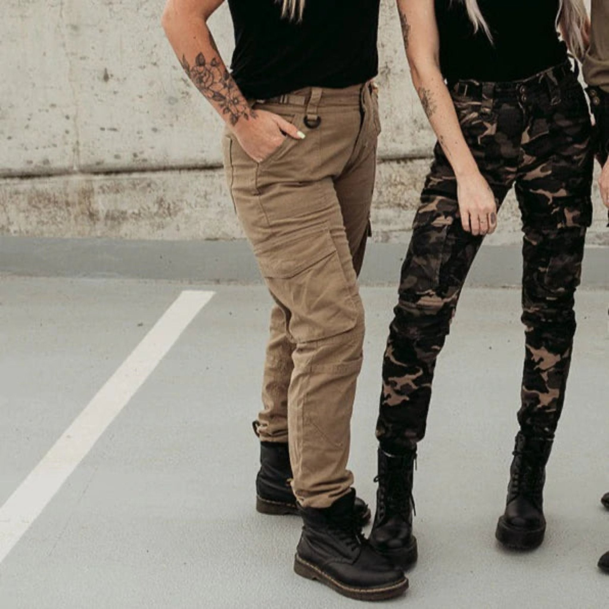 Lara Camo Motorcykel Cargobukser Til Damer fra Moto Girl