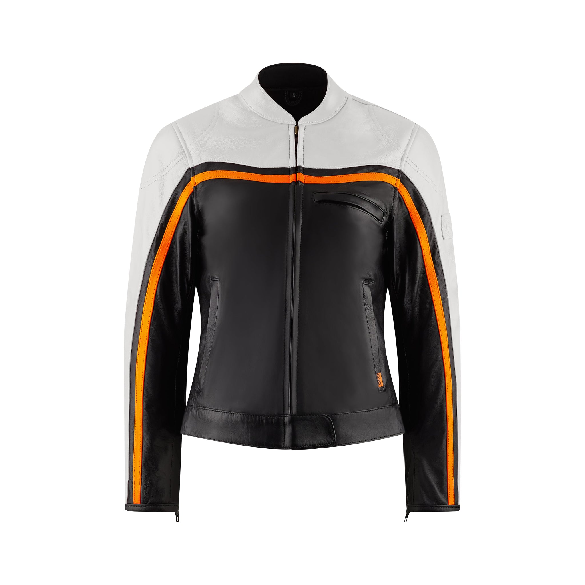 Hayley White Retro Mc Læderjakke Til Kvinder fra Moto Girl