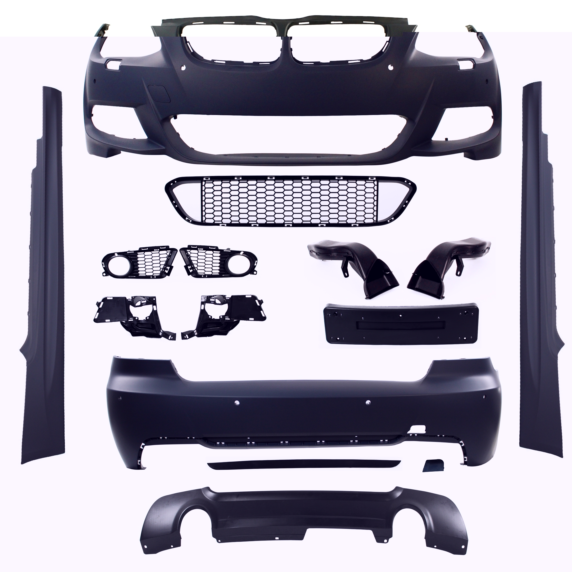 Jom Bodykit Med Pdc Huller, Sra, Udstødning Venstre Højre Bmw 3 Serie E92 E93 Lci, 20102014